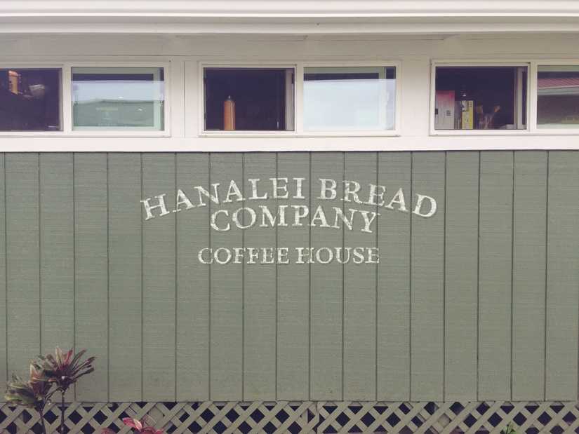 On the side of a building: Hanalei Bread Company
